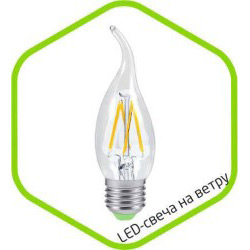 Светодиодная лампа (Свеча) ASD E27, 5W, 3000K