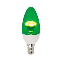 Светодиодная лампа Ecola E14, 3W, Green(Зеленый)K