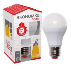 Светодиодная лампа Экономка E27, 9W, 3000K