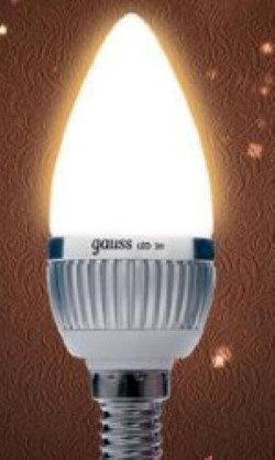 Светодиодная лампа Gauss E14, 3W, 2700K