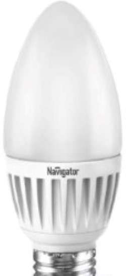 Светодиодная лампа (Свеча) Navigator E27, 5W, 2700K