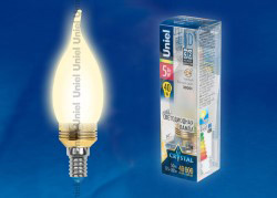Светодиодная лампа (Свеча) Uniel E14, 5W, 2700K