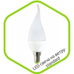 Светодиодная лампа (Свеча) ASD E27, 5W, 3000K
