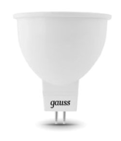 Светодиодная лампа (Софит) Gauss GU5.3, 5W, 2700K