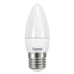 Светодиодная лампа (Свеча) General E27, 8W, 6500K
