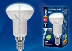 Светодиодная лампа Uniel E27, 6W, 3000K
