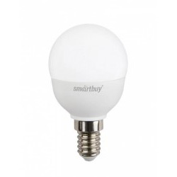 Светодиодная лампа (Шар) Smartbuy E14, 8,5W, 3000K