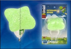 Детский светильник Uniel зеленый (И10335)