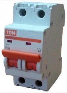 Автоматический выключатель TDM ВА47-29 2P 1А 4,5кА х-ка D  
