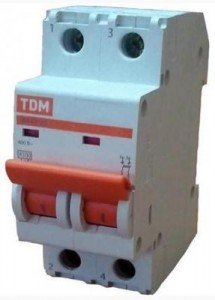 Автоматический выключатель TDM ВА47-29 2P 2А 4,5кА х-ка D  