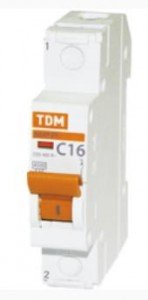 Автоматический выключатель TDM ВА47-29 1P 0,5А 4,5кА х-ка С  
