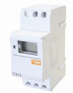 TDM ТЭ15-1мин/7дн-8on/off-16А-DIN таймер электрон. на din-рейку 
