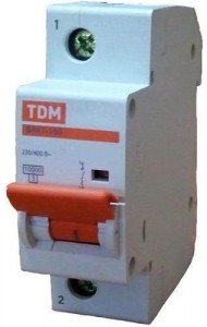 Автоматический выключатель TDM ВА47-100 1P 40А 10кА х-ка С  