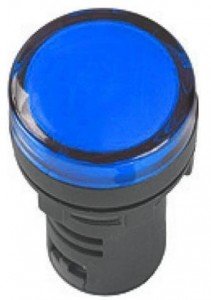 TDM лампа AD-22DS(LED) матрица d22мм син. 24В AC/DC  