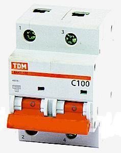 Автоматический выключатель TDM ВА47-100 2P 25А 10кА х-ка С  