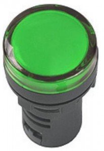 TDM лампа AD-22DS(LED) матрица d22мм зелен. 12В AC/DC  