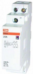 TDM КМ63/2-25А контактор модульный 2НО  