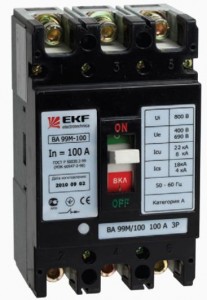Автоматический выключатель EKF  ВА-99М 100/80А 3P 20кА 