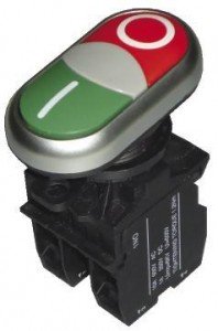 EKF Кнопка LA32HND красно-зеленая "Пуск-Стоп" с подсветкой NO+NC 