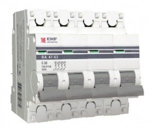 Автоматический выключатель ВА 47-63, 4P 50А (C) 4,5kA EKF PROxima