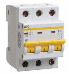Автоматический выключатель IEK ВА47-29 3P 16А 4,5кА х-ка С 
