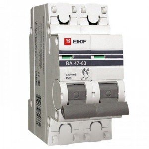Автоматический выключатель EKF  ВА 47-63, 2P 8А (C) 4,5kA EKF PROxima