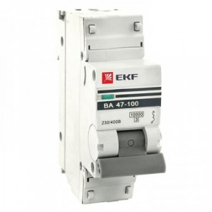 Автоматический выключатель EKF  ВА 47-100, 1P 63А (D) 10kA EKF PROxima